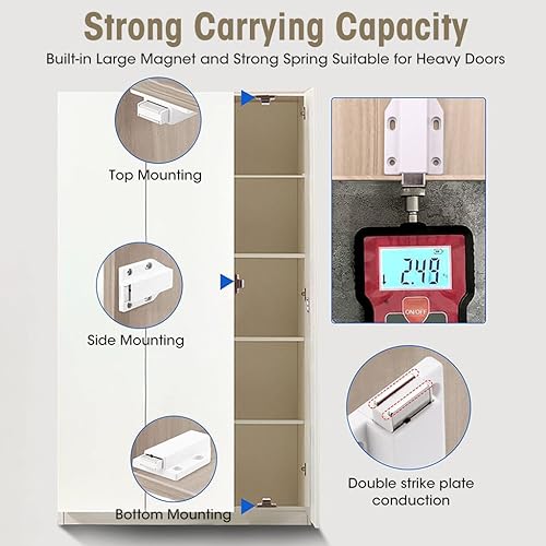 HASTHIP 2Pcs Latch Lock for Door, Magnetic Push Latch Heavy Duty Push to Open Cabinet Hardware Magnetic Touch Latches for Large Door Push Release Latch Kitchen Drawer (Black) HASTHIP 2Pcs Latch Lock for Door, Magnetic Push Latch Heavy Duty Push to Open Cabinet Hardware Magnetic Touch Latches for Large Door Push Release Latch Kitchen Drawer (Black)